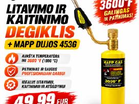 Litavimo ir kaitinimo degiklis + Mapp dujos 453g