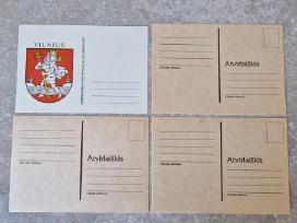 Vintage atvirlaiškiai, 4 vnt.