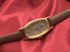 Moteriškas omega paauksuotas mechaninis laikrodis