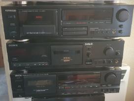 Trigalviai kasetiniai grotuvai, Denon,sony, Kenwoo