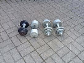 2x13 kg./30-40e.metaliniai keičiamo svorio hantel