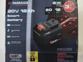 Parkside 20v smart 12 Ah, 8ah ir 4ah su garantija!