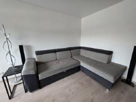 L formos sofa-lova su patalynės dėže