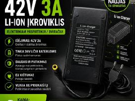 42v 3a Li-ion įkroviklis elektriniam paspirtukui