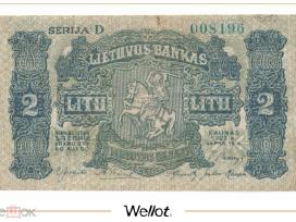 2 litu 1922 m.labai retas banknotas