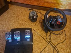 Logitech G29 vairas su pedalais ir shifteriu