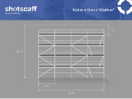 Plettac fasadiniai pastoliai 125 m²