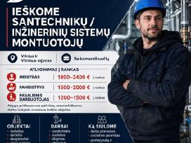 Ieškomi santechnikai montuotojai