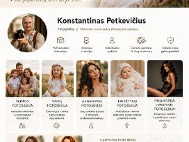 Fotosesijos paslaugos kaina: 50 €/val.