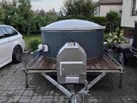 Parduodamas mobilus kubilas su priekaba