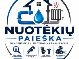 Vandens nuotekio vietos nustatymas