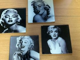 Marilyn Monroe stikliniai padėkliukai – 4 vnt.