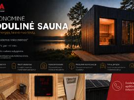 Autonominė pirtis su saulės paneliais ir kaupikliu