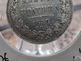 Moneta poltina 1839 sidabras