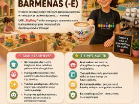 Siūlomas darbas barmenei