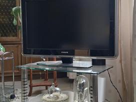 Philips televizorius su stikliniu TV staliuku