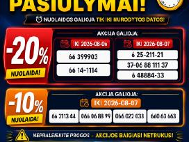 Gražūs telefono numeriai – 10.000 Nr, pigūs planai