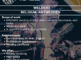 Suvirintojas Belgijoje