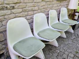 Vintažinės mid century Space Age autorinės kėdės