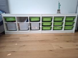 Ikea daiktų laikymo derinys su dėžėmis
