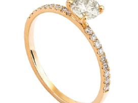 Sužadėtuvių žiedas su briliantais (0,78ct)