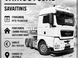 Ieškomas CE vairuotojas dirbti su semi platforma