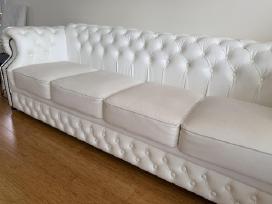 Natūralios odos sofa