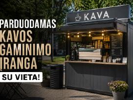 Kavos gaminimo įranga su vieta.