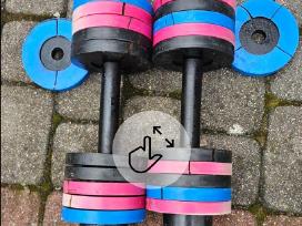Hanteliai 2vnt po.15kg bendras30kg 2vnt 42eur
