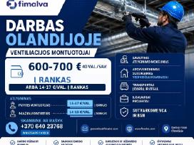 Ventiliacijos montuotojai darbui Olandijoje