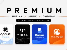 Qobuz, Tidal, Busuu ir Crunchyroll pigiau