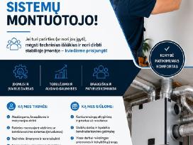 Ieškome kondicionavimo ir vėdinimo sistemų montuot