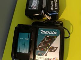 Makita 18v,5.0ah(2vnt) akumuliatoriai + įkroviklis