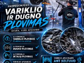 Variklių plovimas Automobilių Plovimas ir Valymas