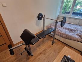 Treniruoklis Hms + štanga + 2x15 kg svoriai