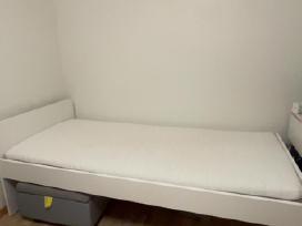 Ikea Slakt viengulė lova su pufu