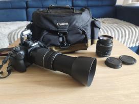 Canon EOS 1100d fotoaparatas plius du objektyvai