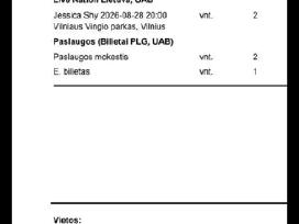 2 Bilietai 28d. Jessica Shy koncertą