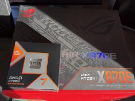 Asus X870e ir Amd Ryzen 7 9800x3d su garantija.
