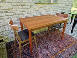 Vintažinis mid century tikmedžio valgomojo stalas