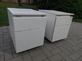 Stalčių spintelė po biuro stalu metalinė balta