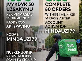 Bolt courier 100€ code / Bolt kurjerio kodas