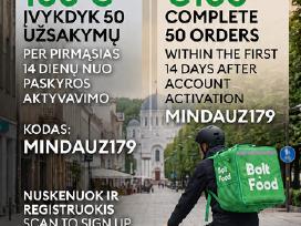 Bolt courier 100€ code / Bolt kurjerio kodas