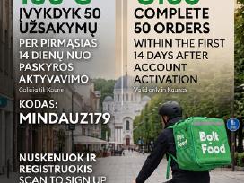 Bolt courier 100€ code / Bolt kurjerio kodas