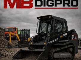 Bobcat, mini ekskavatoriaus nuoma, žemės darbai