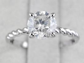 Natūralus deimantinis žiedas su 1,13 ct briliantu