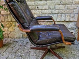 Vintažinis mid century odinis fotelis