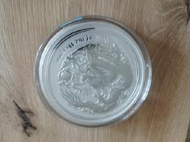 Parduodama 1 kg sidabrine moneta Drakono metai