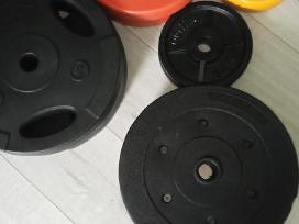 Diskiniai svoriai, štanga 60kg