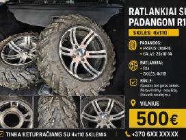 Keturačio Ratlankiai su padangom r14 4-110